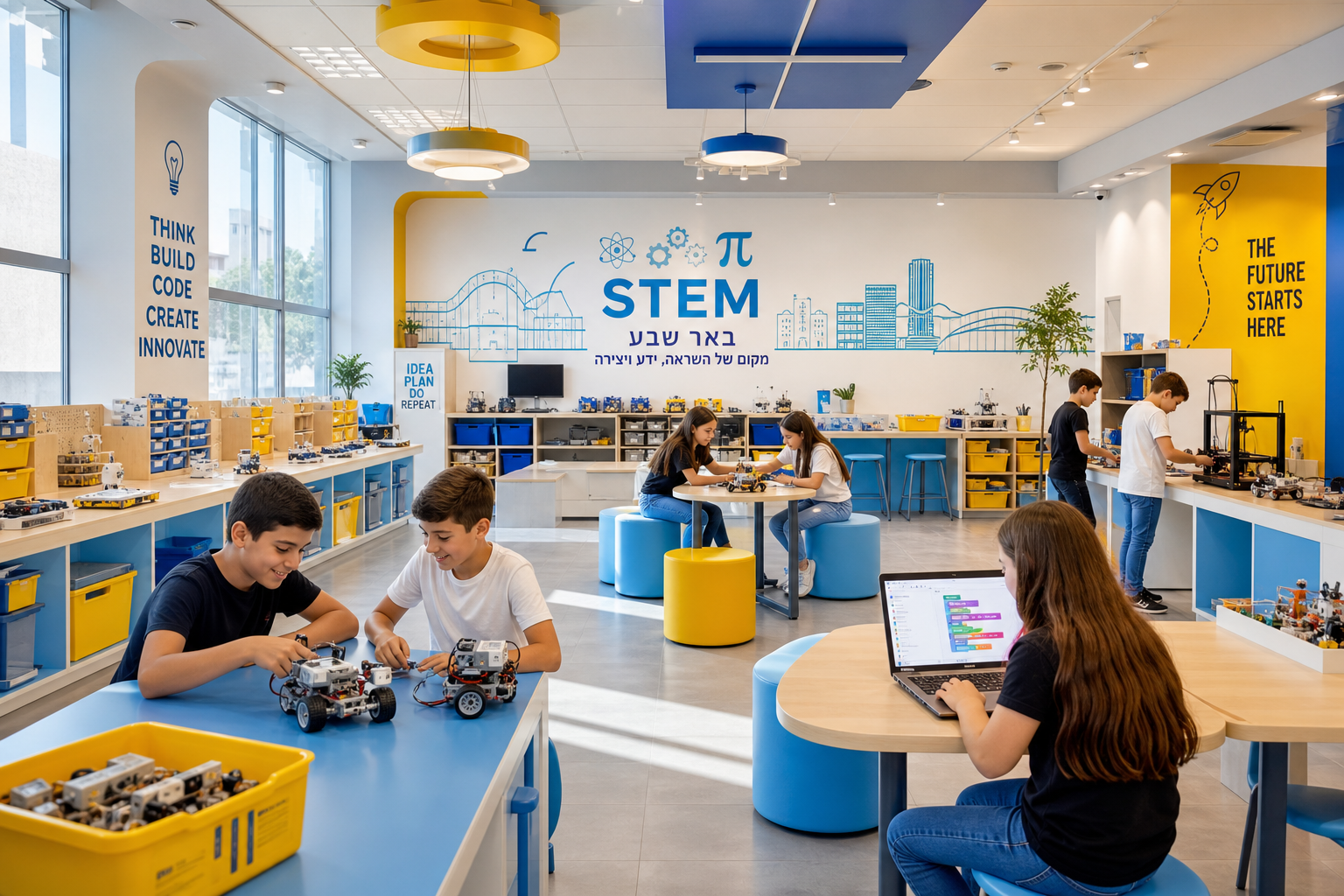 Students in STEM lab